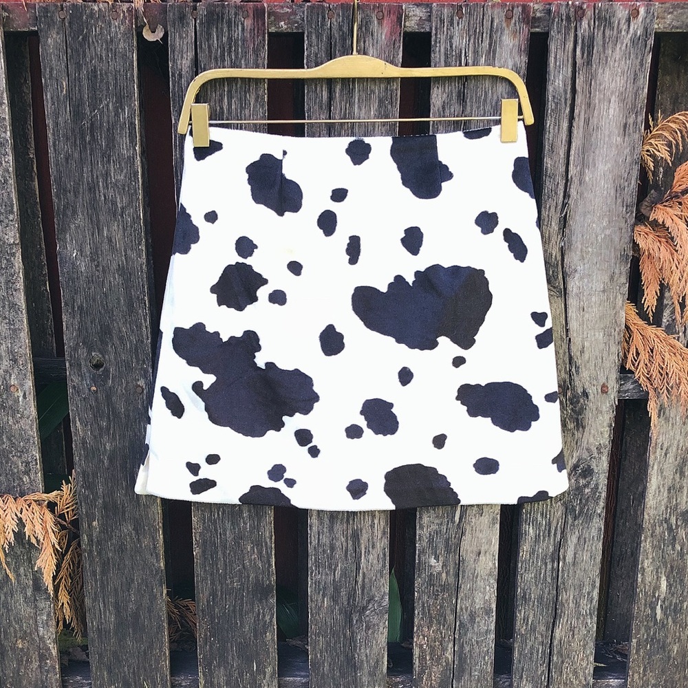 Cow Print Skirt